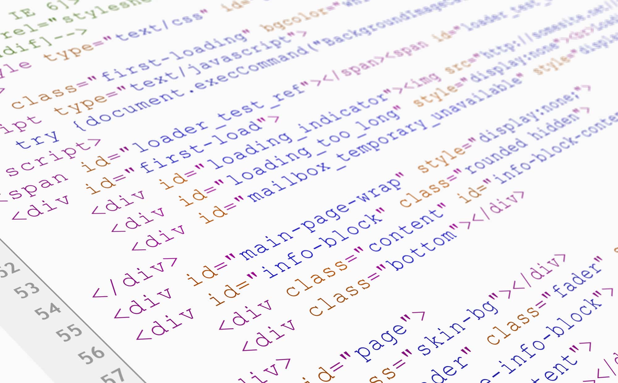Website HTML code
