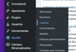 Paginación Wordpress - Ajustes de lectura