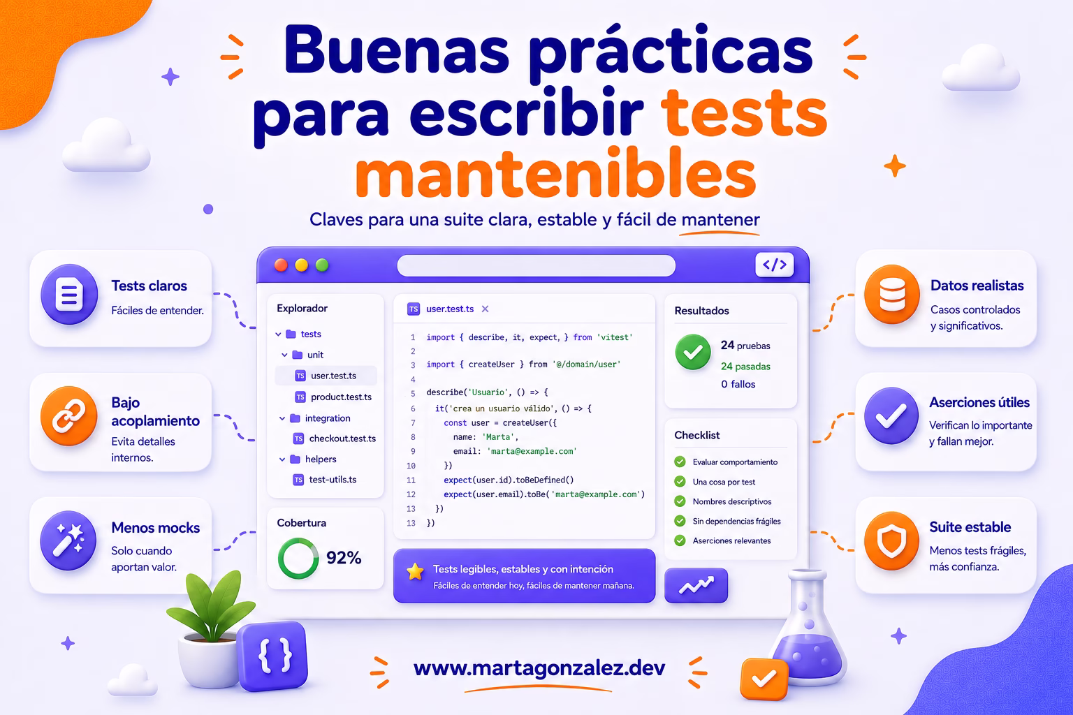 Buenas prácticas para escribir tests mantenibles