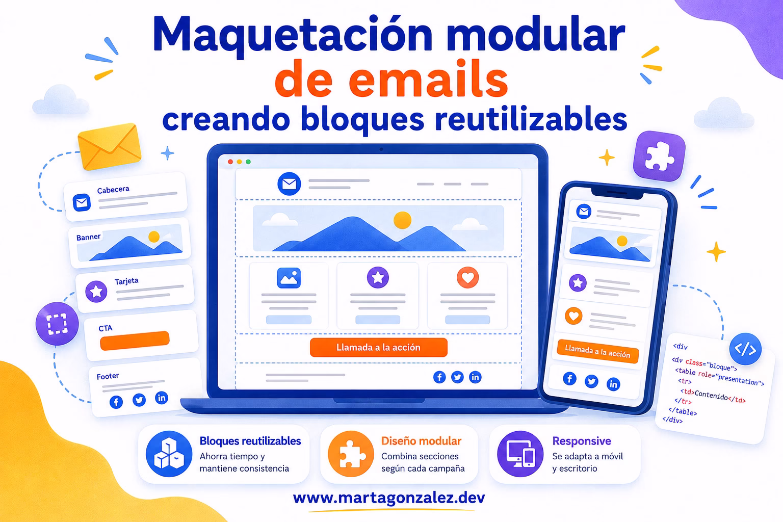 Maquetación modular de emails: creando bloques reutilizables